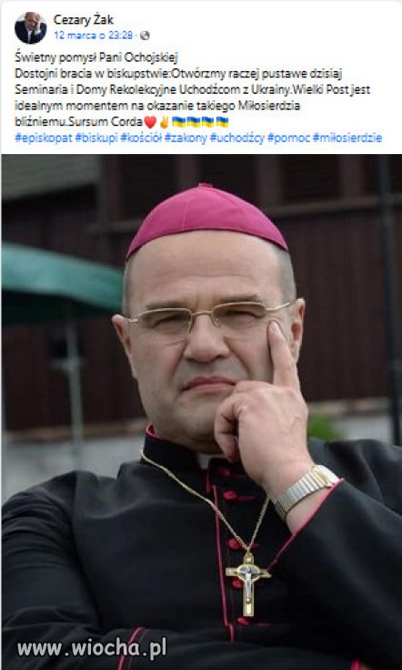 Cezary Żak na Instagramie ma wielką prośbę do biskupów