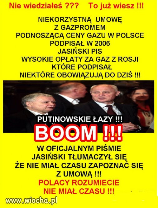 PiS od dawna kolaborował z Putinem...