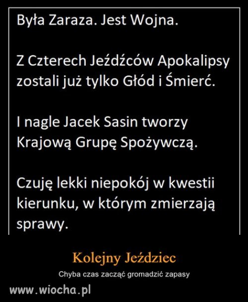 Polska jest niezatapialna. Istny cud. Normalnie róg obfitości...
