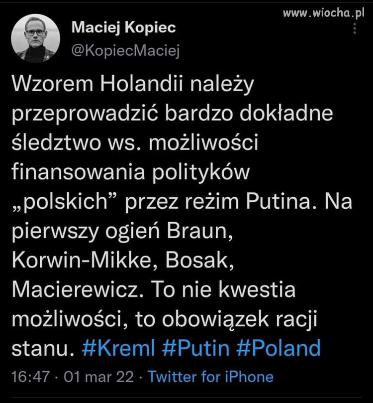 Konfa to agenci Putina 