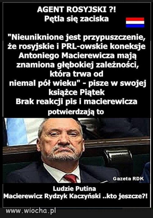 Najwyższy czas oczyścić Polskę z agentów Putina