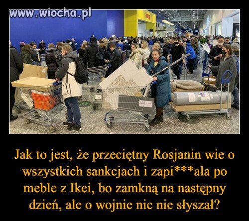 Za parę miesięcy będą te meble jedli.