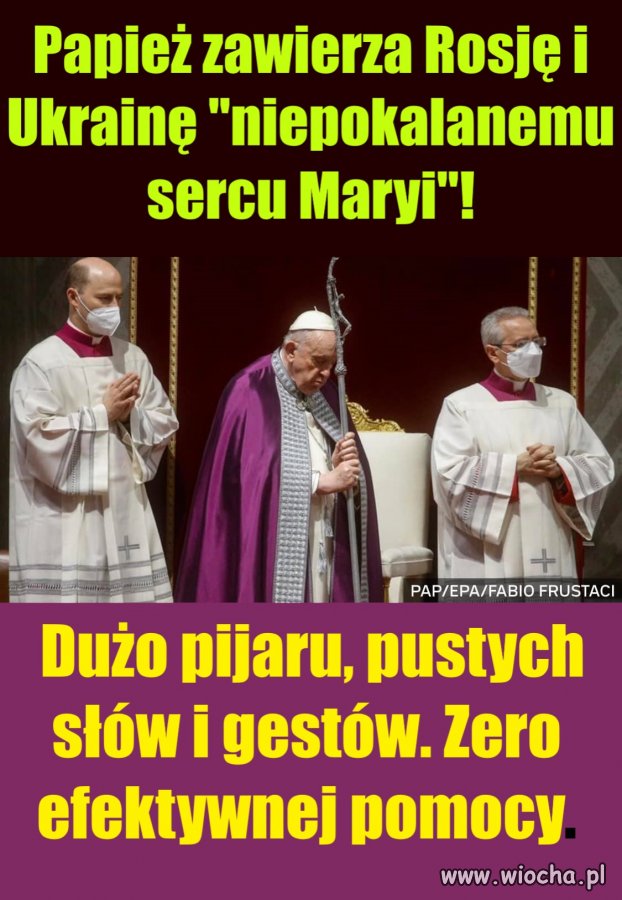 Dużo pijaru-modlitwy, pustych słów i gestów. Zero efektywnej pomocy.