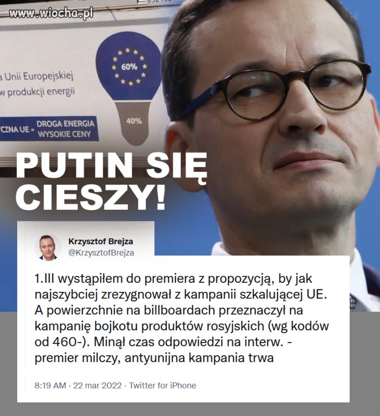 On  nie może tego zrobić...Nic nie może przeciw putinowi...Tatuś by go po nocach nawiedzał 