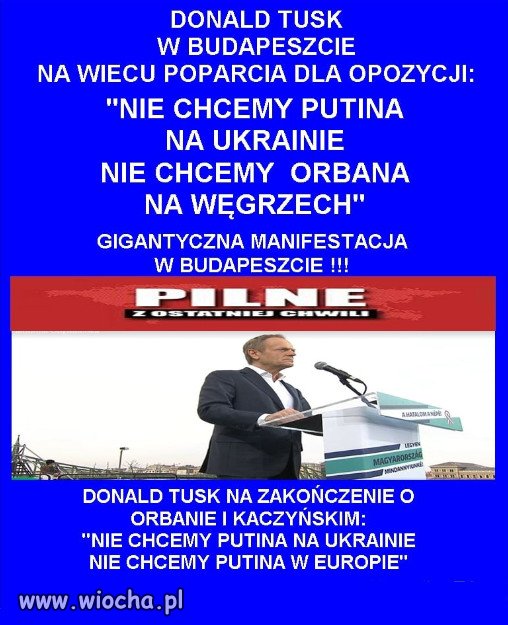 Donald Tusk nie chce agentur Putina w Europie