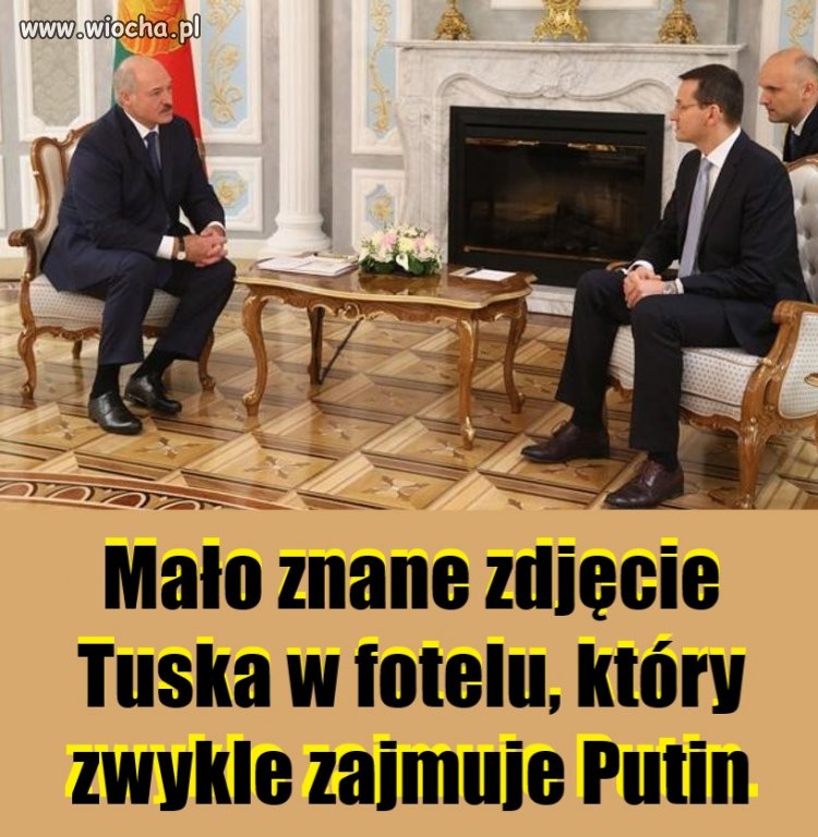 Mało znane zdjęcie Tuska w fotelu, który zwykle zajmuje Putin.