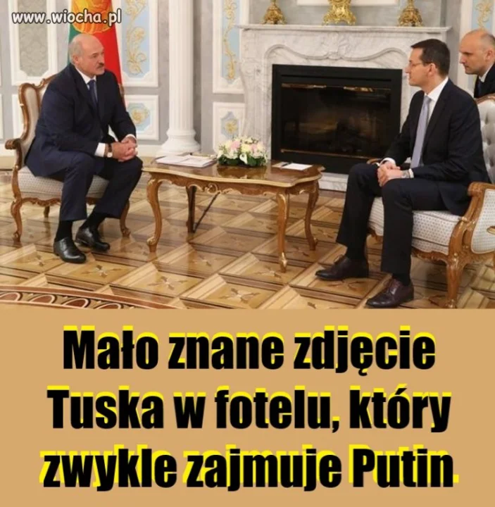 Mało znane zdjęcie Tuska w fotelu, który zwykle zajmuje Putin.