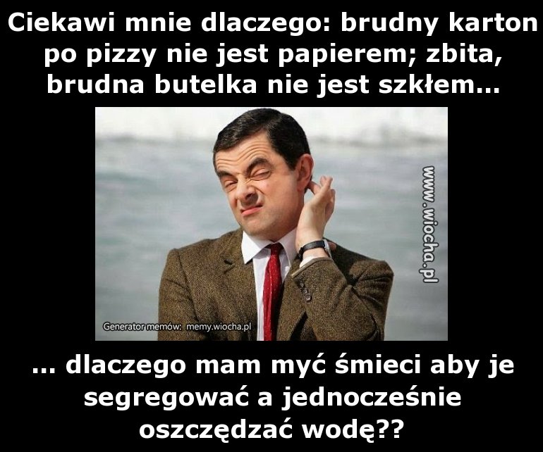 Ciekawi mnie dlaczego: brudny karton po pizzy nie