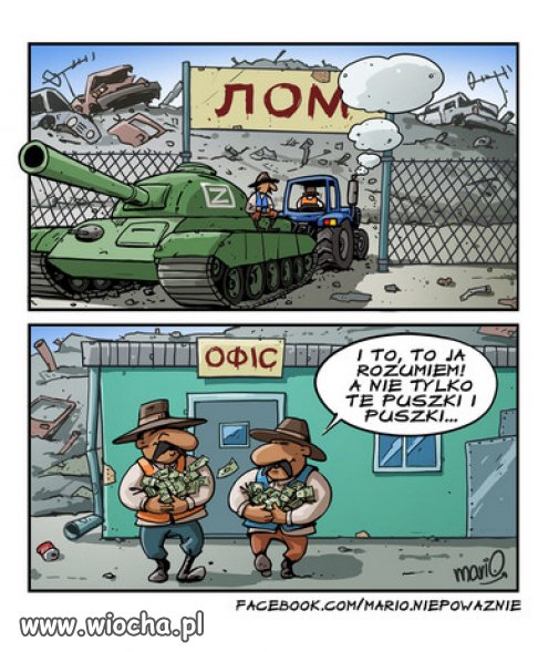 Jak Putin wzbogaca zlomem Ukraine...