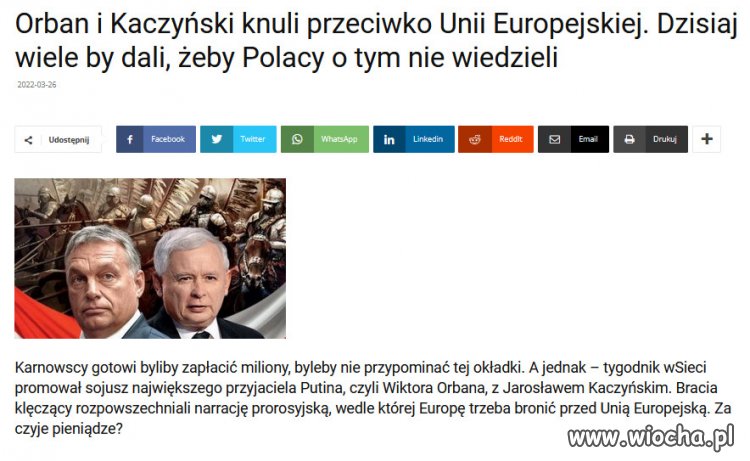 Kaczyński chciał rozsadzić Unię Europejską od środka.