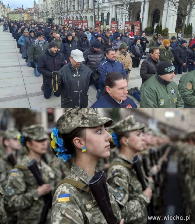 Nasi faceci modlą się  na ulicach, żeby Putin do nas nie dotarł!!!