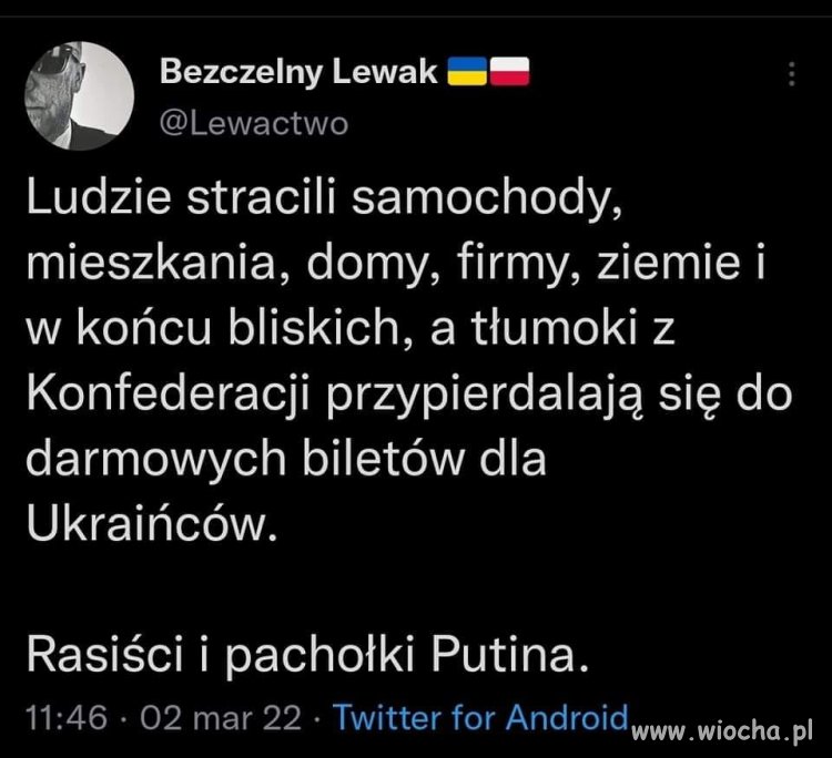 Konfa to rasiści i pachołki Putina 