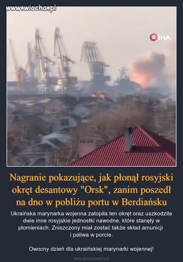 Ruski wojenny korabl wykonał rozkaz