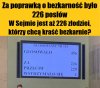 Za poprawką o bezkarność było 226 posłów 