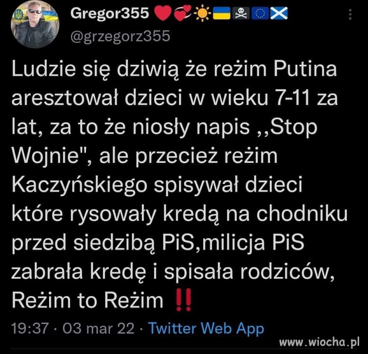 Reżim Putina, a reżim Kaczyńskiego niczym się nie różni