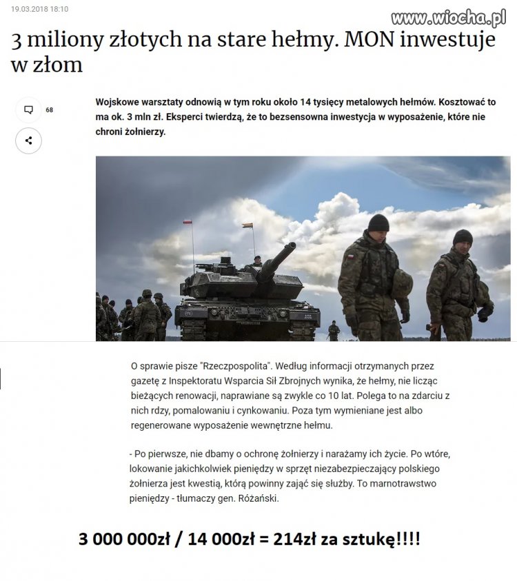Przypomnę jak to PIS inwestuje w obronność