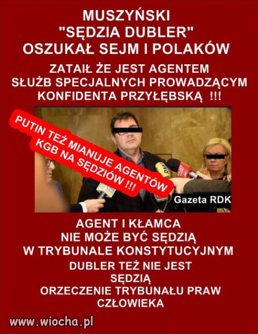 Putin też mianuje agentów bezpieki na sędziów...