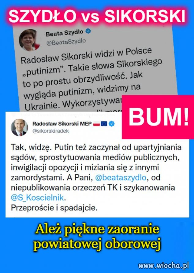 Szydło vs  Sikorski 