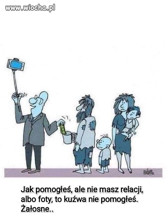 Pomaganie na pokaz jest niskie moralnie.