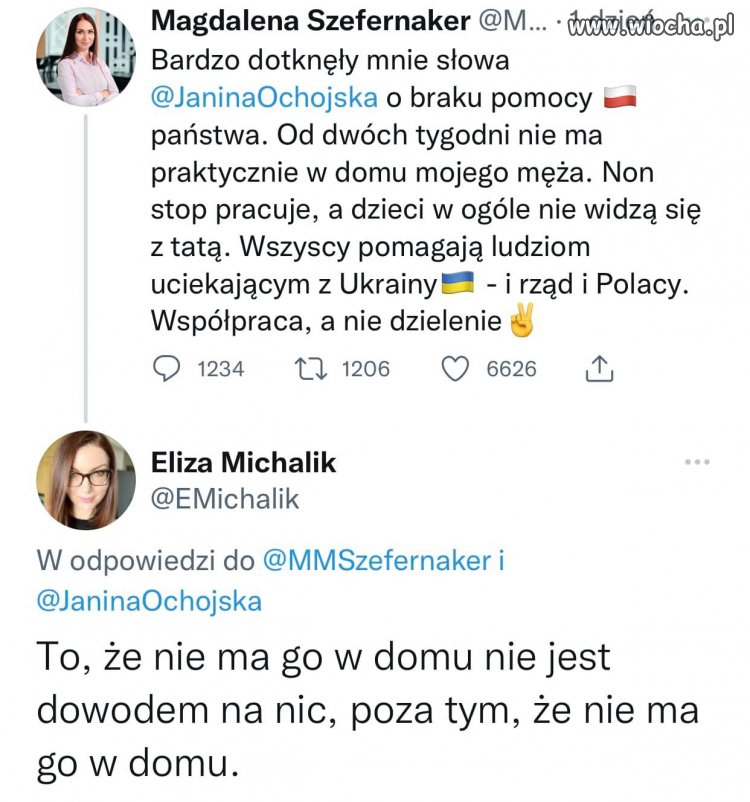 Żona ministar boi sie o męża