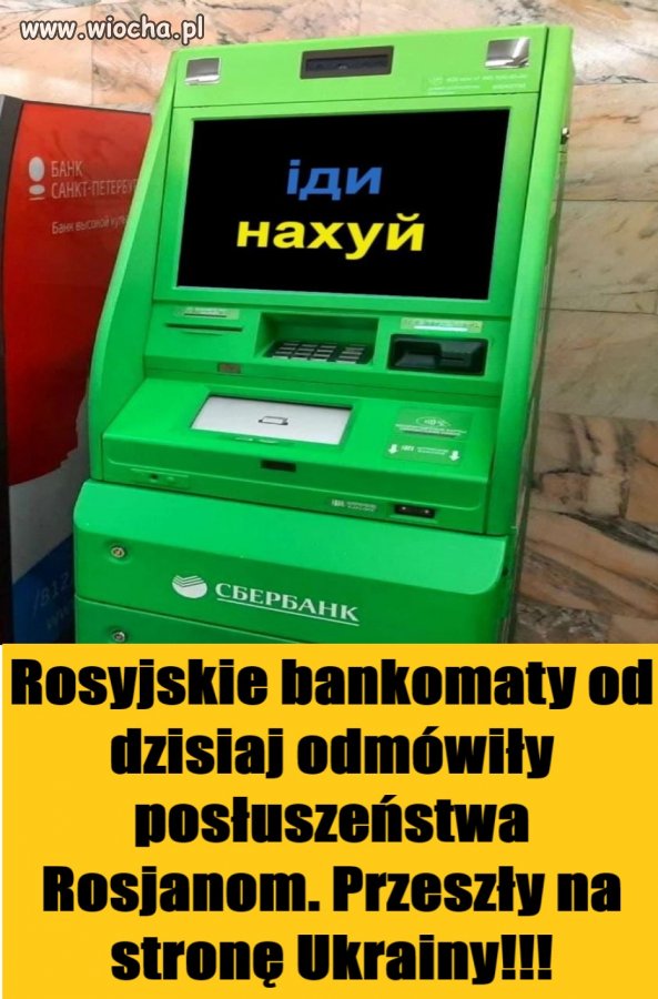 Rosyjskie bankomaty od dzisiaj odmówiły posłuszeństwa Rosjanom.