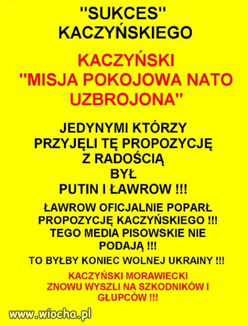 Już tylko Putin i Ławrow chwalą plan Kaczyńskiego.