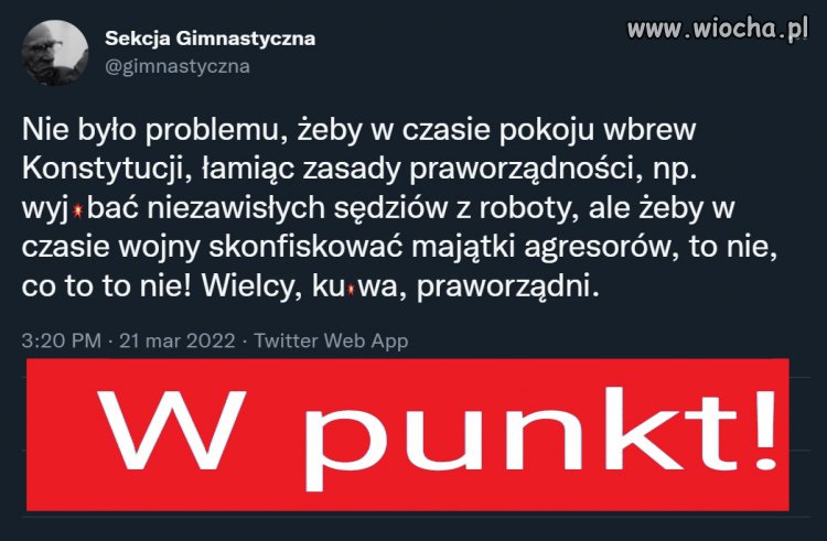 Chodzi o sankcje, czy o to, żeby było na kogo zrzucić winę za ich niezastosowanie
