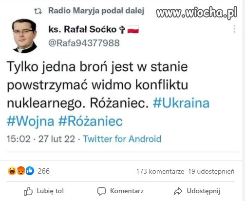 Rydzyk planuje dostawy wunderwaffe na Ukrainę