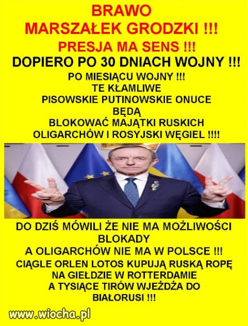 Marszałek powiedział prawdę a PiS tego nie lubi...