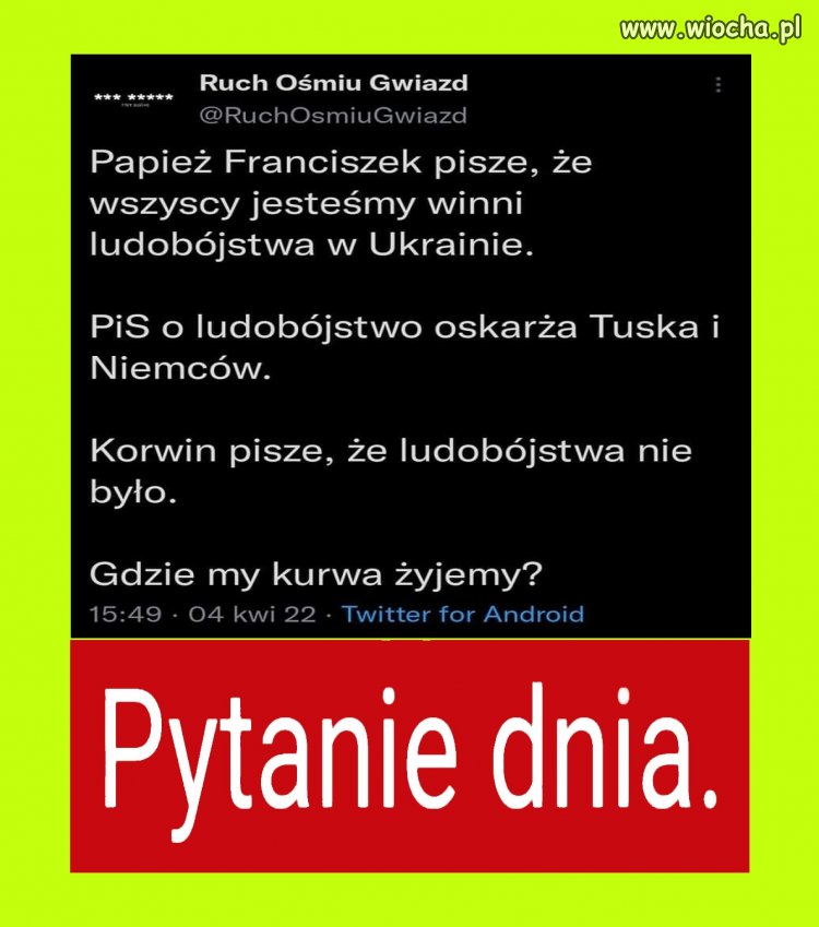 Żyjemy w czasach, kiedy siedzący w pierwszych ławkach w kościele tylko pogardzają ludźmi! 