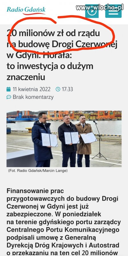 Pieniądze od rządu.