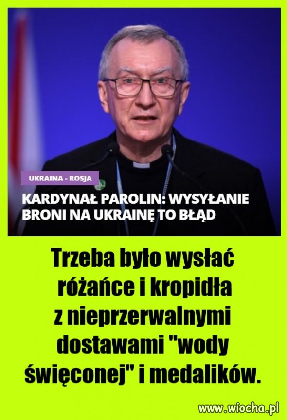 Trzeba było wysłać różańce i kropidła z zapasami wody ''święconej''