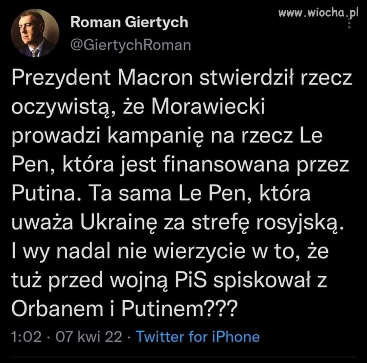 Morawiecki to kolejny agent Putina ?