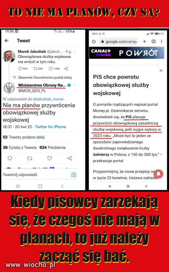 To nie ma planów czy są!!