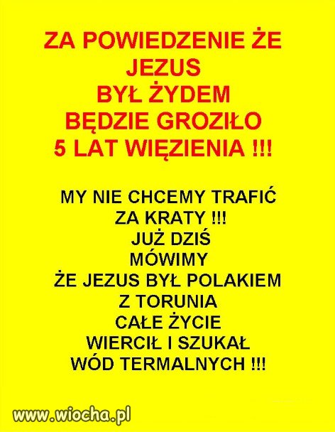 Za mowienie prawdy bedzie wiezienie...
