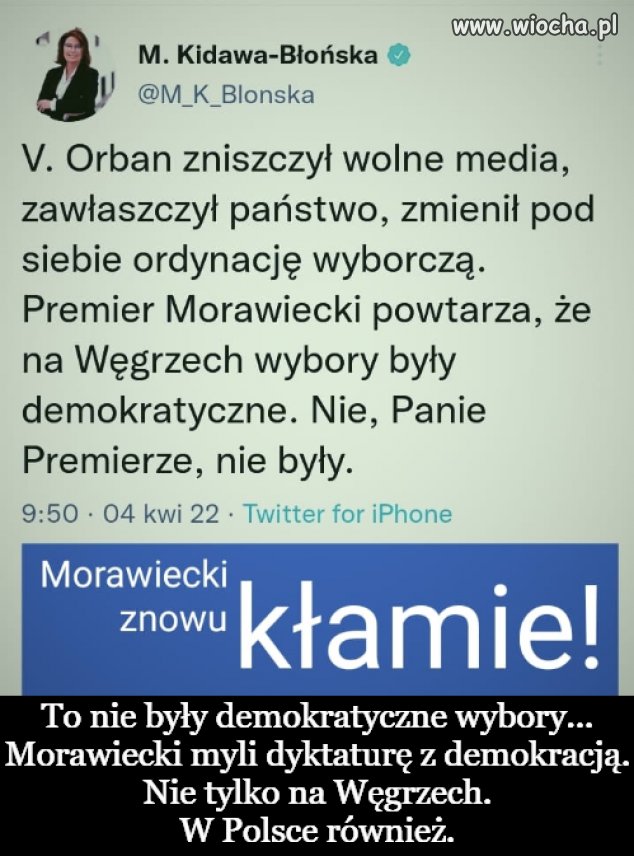 To nie były demokratyczne wybory 