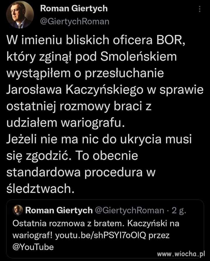 W imieniu bliskich ...