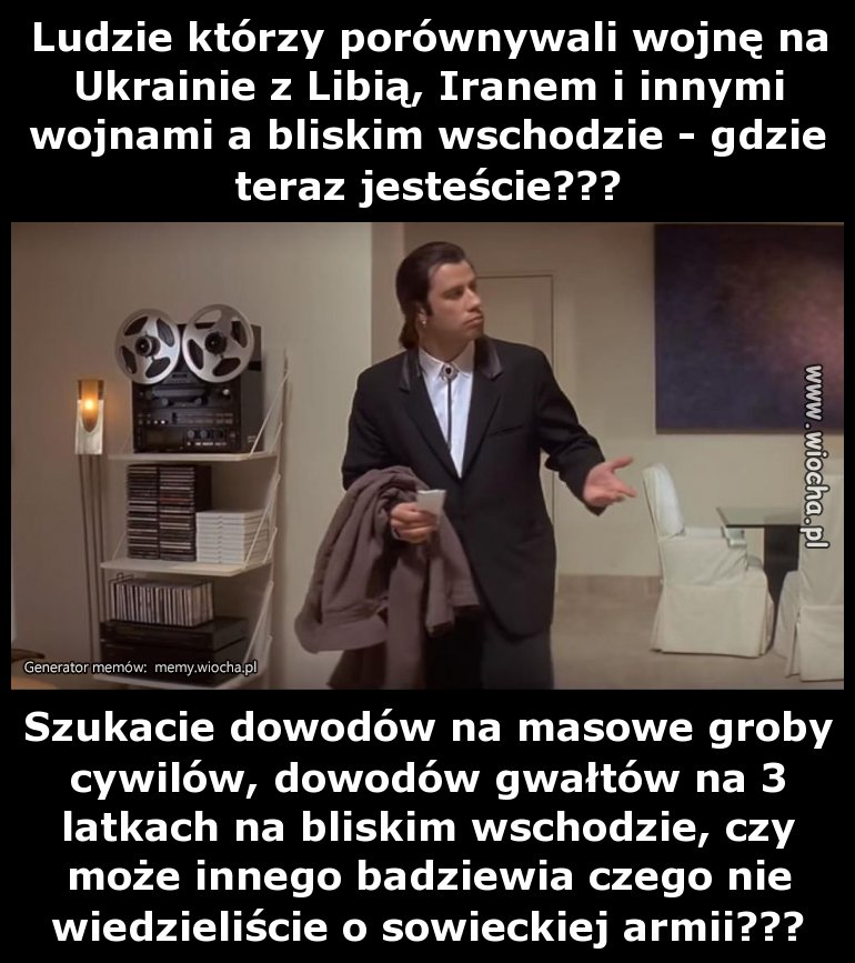 Ludzie którzy porównywali wojnę na Ukrainie z