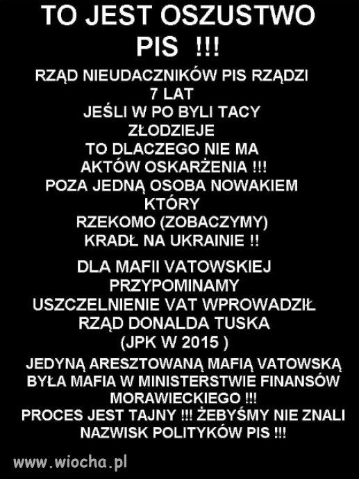 W Polsce bez zmian... Wszyscy obiecywali Dobre Zmiany!