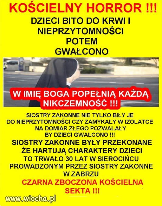 Sekta kosciola zawsze "kochala" dzieci...