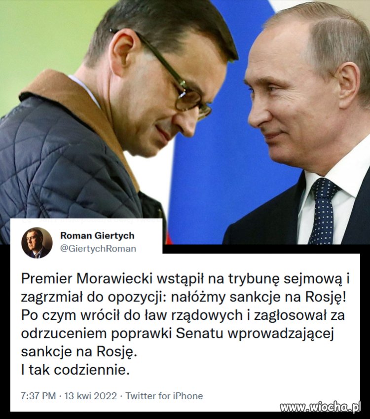 To już stało się normą w PiS, że mówią jedno , a robią drugie