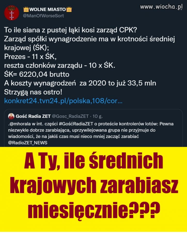 A Ty, ile średnich krajowych zarabiasz miesięcznie