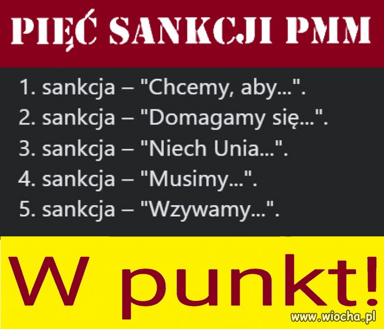 Pięć sankcji Vatousza