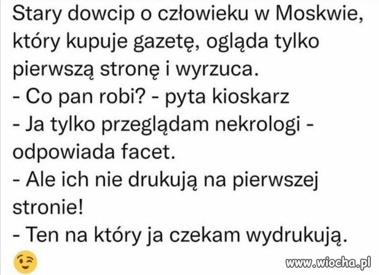Stary dowcip ale w Polsce nadal aktualny...