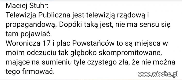 Kto tam występuje, tego ja nie szanuję!