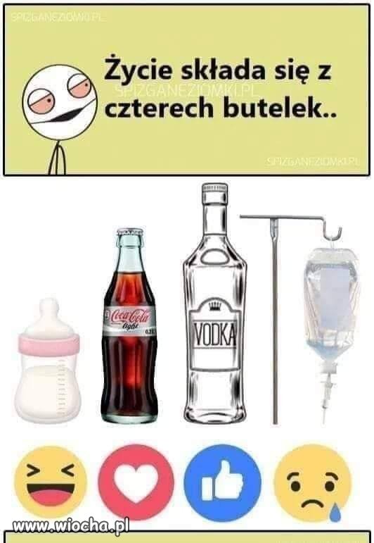 Życie składa się z 4 butelek 