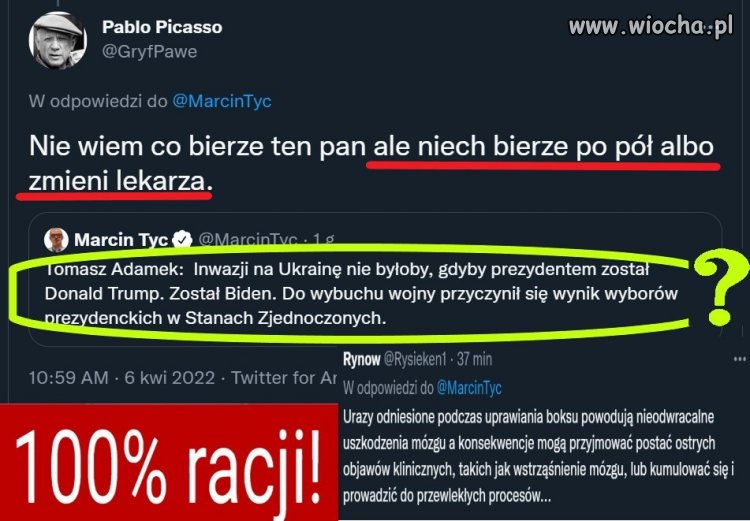 U Adamka, nowego ''komentatora politycznego'', ciosy...