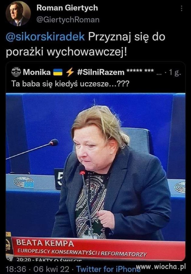 To jest straszne, taką mamy reprezentuje w Brukseli