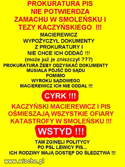 Jak dlugo bedzie ten cyrk? To juz 12 lat oglupiania narodu!