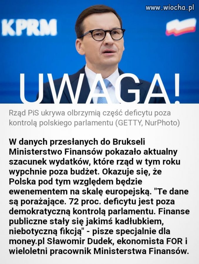Jak się januszom naobiecywało socjalu to trzeba teraz dalej pchać kasę w elektorat